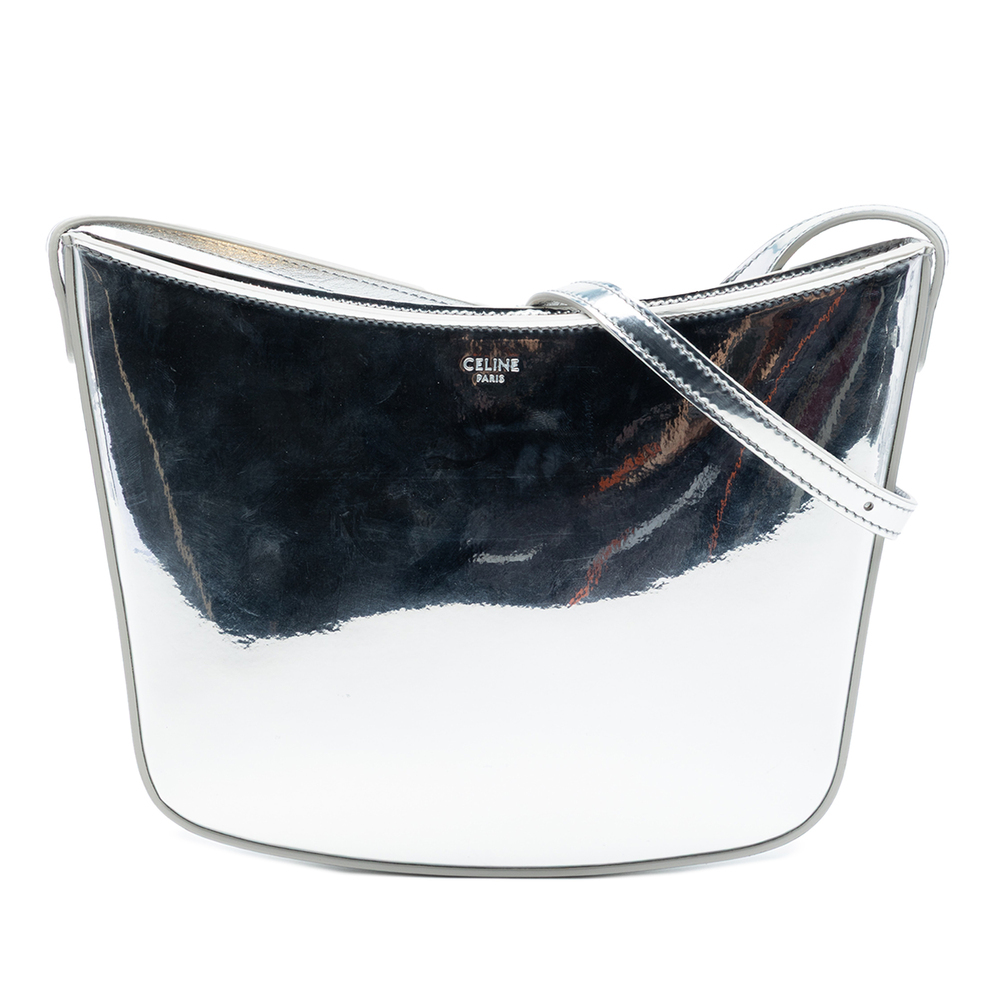 Pre-Loved Celine Medium Mirror Calfskin Croque Shoulder Bag
